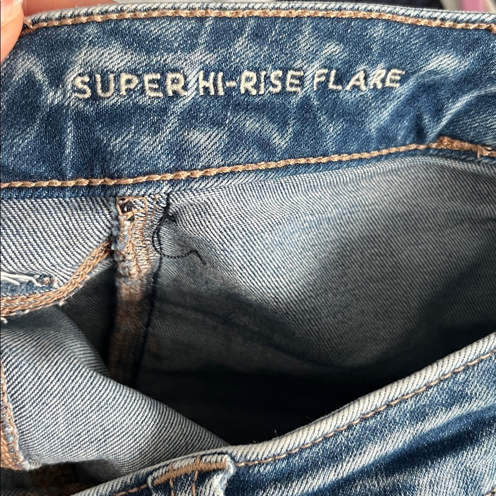 American Eagle Blue Flare Jeans for Women - Picture 7 of 7